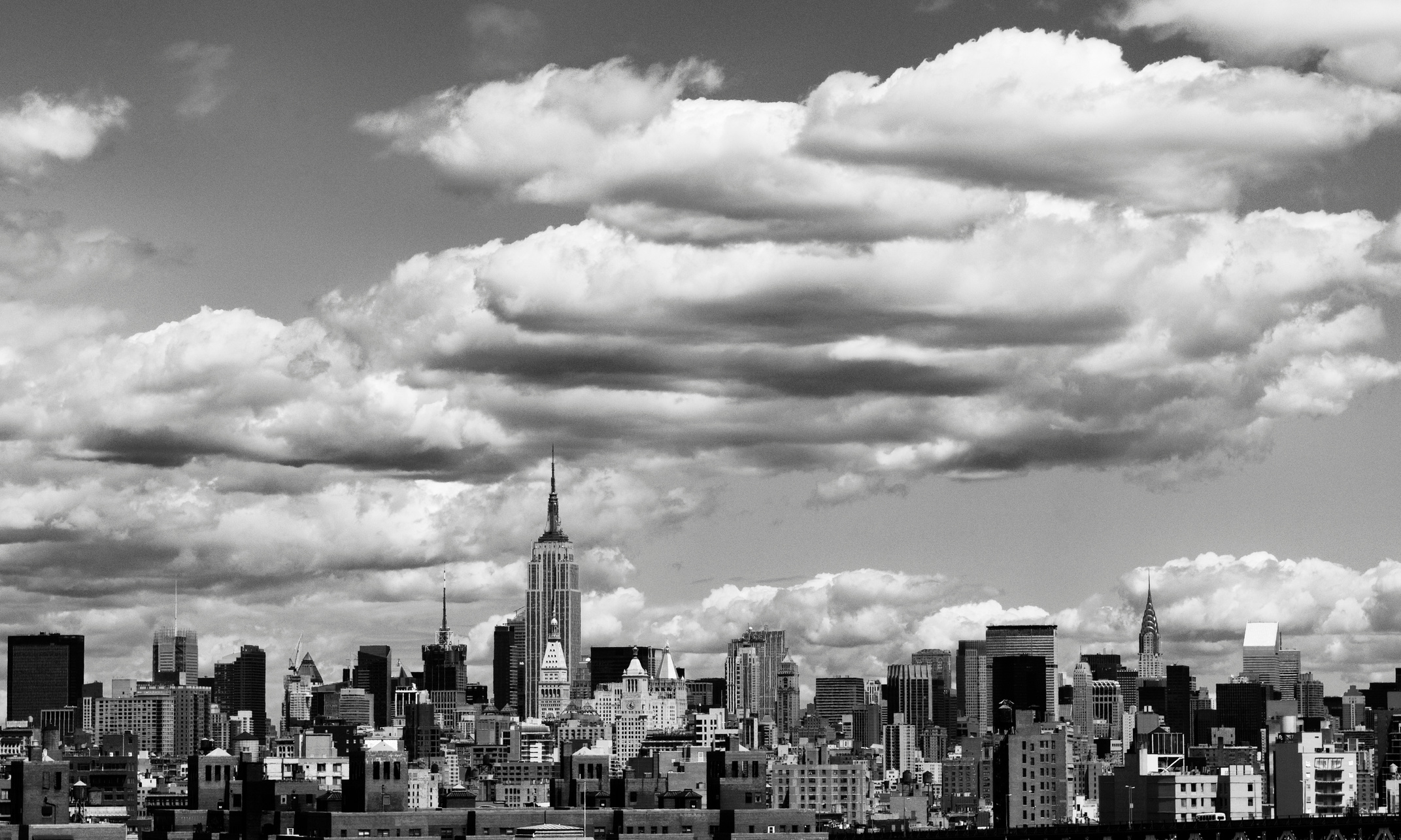 Skyline,NYC.Black And White.