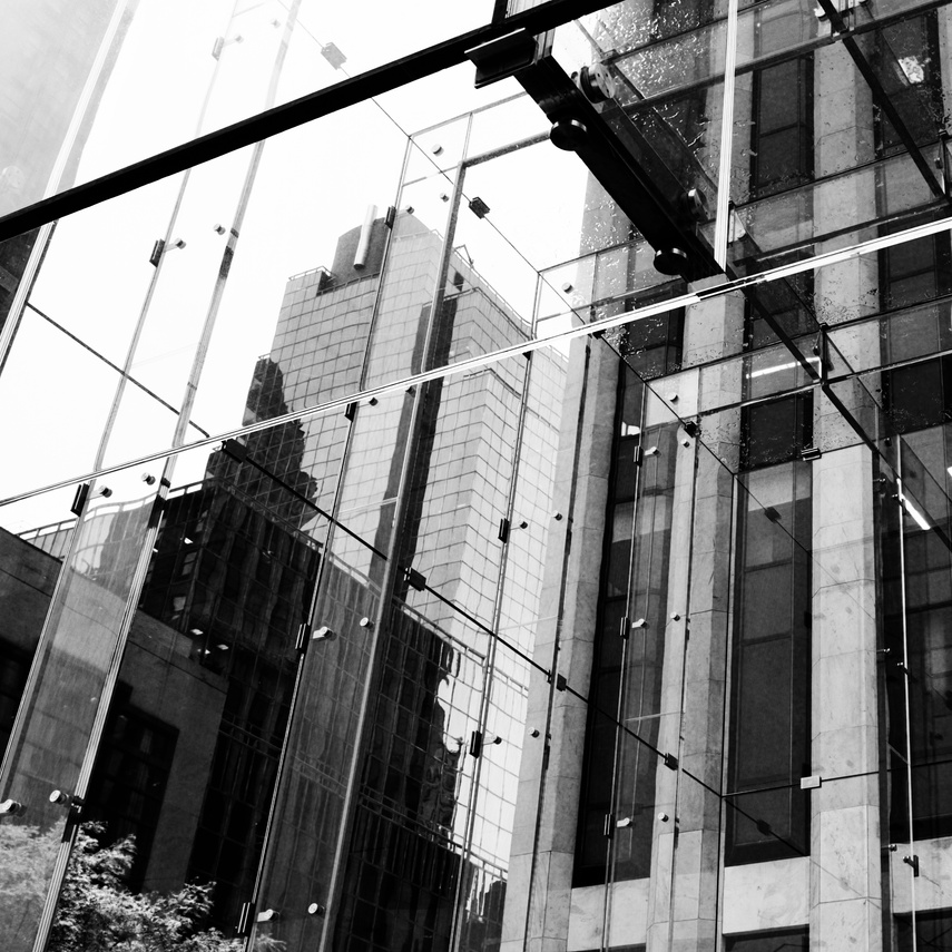 Skyscrapers, NYC. Black And White.